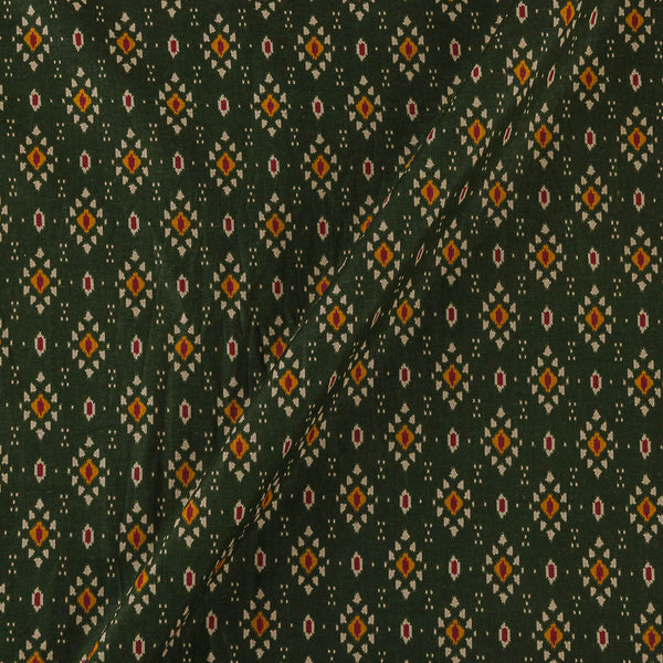 Flex Cotton Bottle Green Colour Geometric Print Fabric Online 9949BQ3