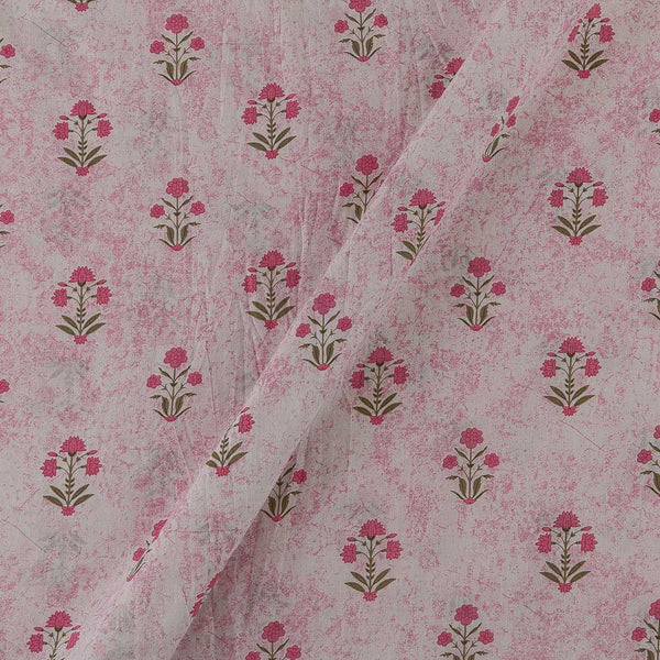 Cotton White Colour Floral Print Fabric Online 9958FR2