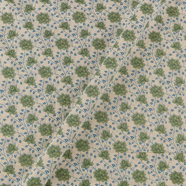 Soft Cotton Off White Colour Floral Jaal Print 43 Inches Width Fabric
