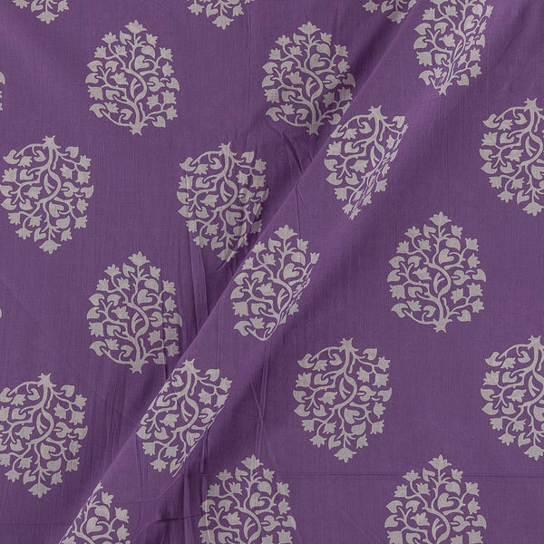 Soft Cotton Purple Colour Sanganeri Print 43 Inches Width Fabric