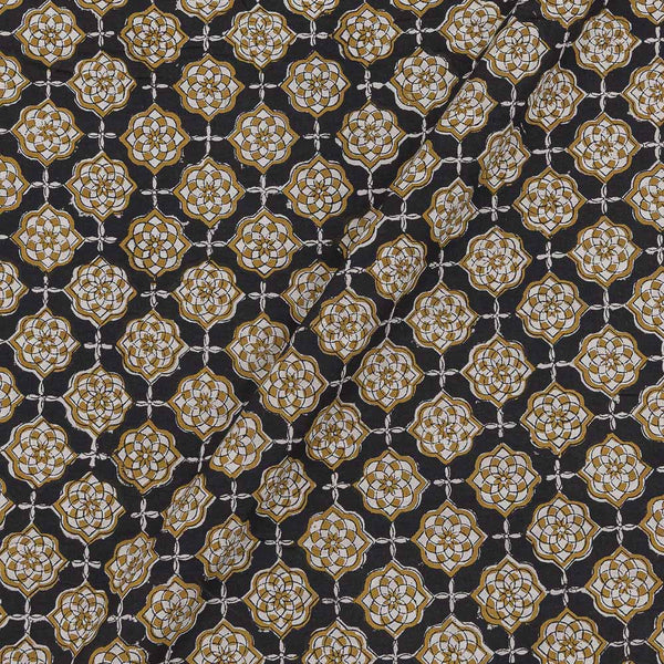 Cotton Bagru Black Colour Geometric Print Fabric freeshipping - SourceItRight