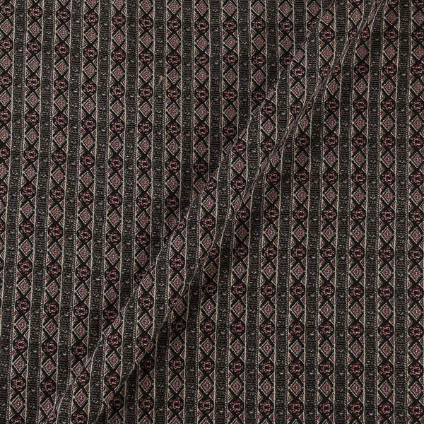 Cotton Carbon Colour All Over Border Print 42 Inches Width Fabric