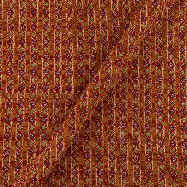 Cotton Red Colour All Over Border Print 42 Inches Width Fabric