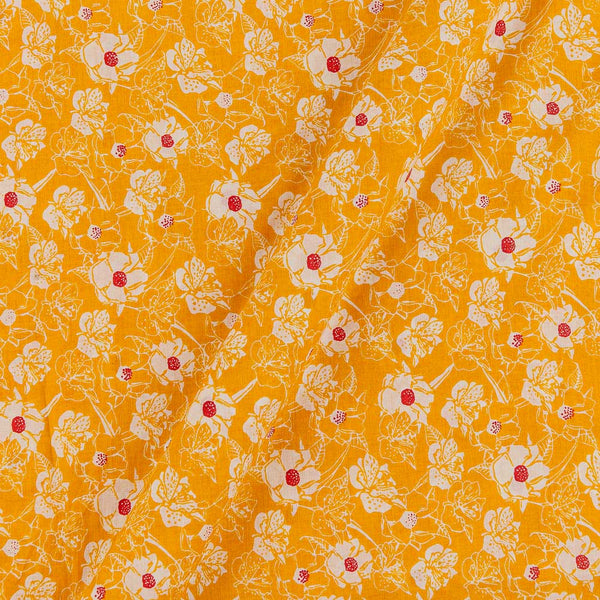 Buy Cotton Yellow Colour Jaal Print Fabric 9978CV Online