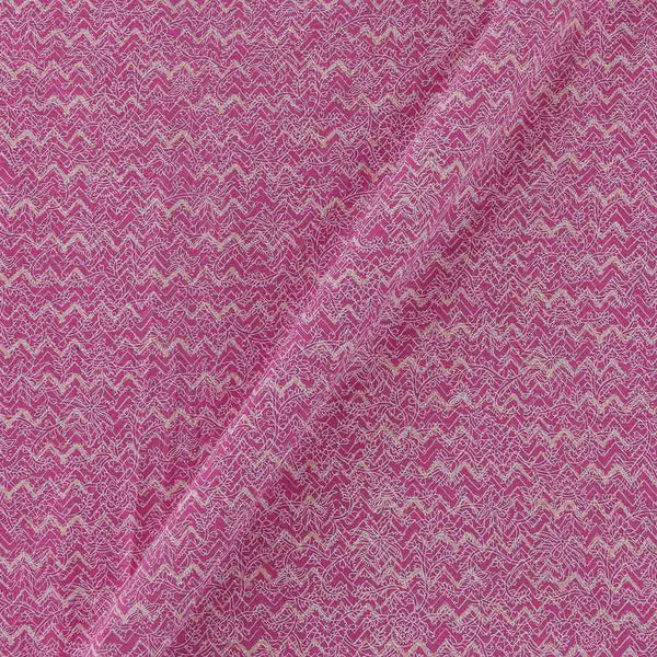 Cotton Candy Pink Colour Self Jaal with Chevron Print Fabric Online 9978DR4