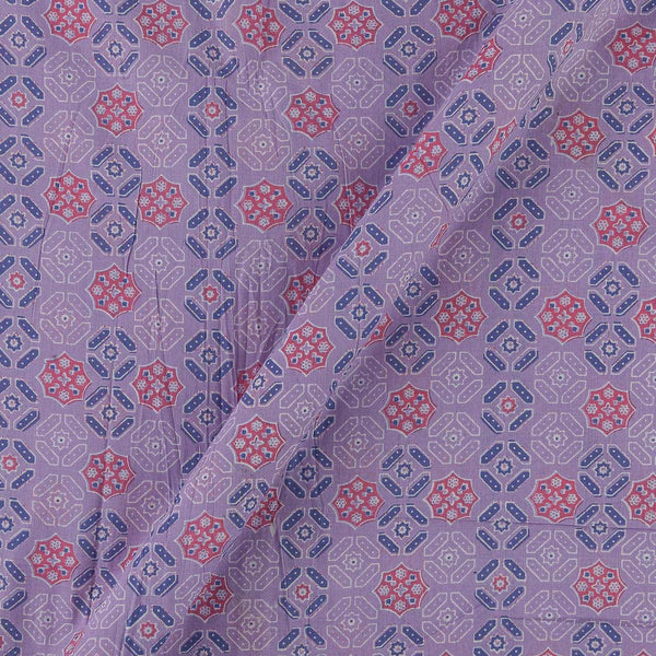 Soft Cotton Purple Colour Geometric Print Fabric Online 9978EQ