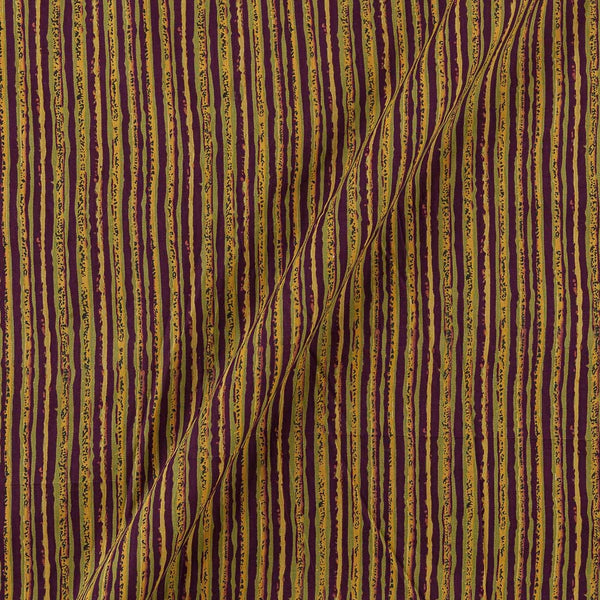 Soft Cotton Wine Colour Stripes Print Fabric Online 9978ES1