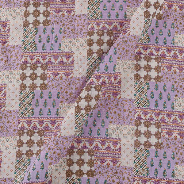 Soft Cotton Purple Colour Patchwork Inspired Print Fabric Online 9978EU4