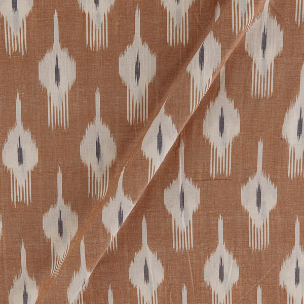 Cotton Beige Brown Colour Azo Free Ikat Fabric Online 9979BG1