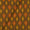 Cotton Mustard Brown Colour Azo Free Ikat Fabric Online 9979E1