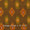 Cotton Mustard Brown Colour Azo Free Ikat Fabric Online 9979E1