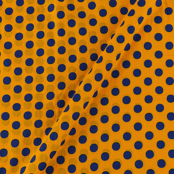 Super Fine Silklized Cotton Golden Orange Colour 43 Inches Width Polka Prints Fabric freeshipping - SourceItRight