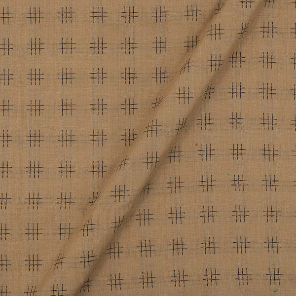 Cotton Jacquard Dark Beige Colour Geometric Pattern Fabric Online 9984AP