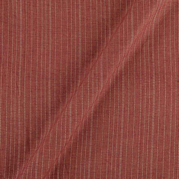 Buy Cotton Dusty Rose Colour Kantha Pattern Jacquard Stripes Washed Fabric Online 9984BB3