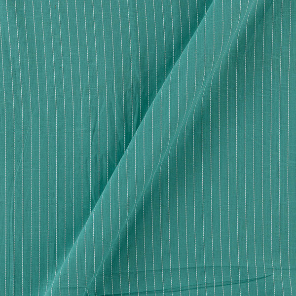 Slub Cotton Jacquard Mint Green Colour Kantha Stripes Washed Fabric Online 9984C3