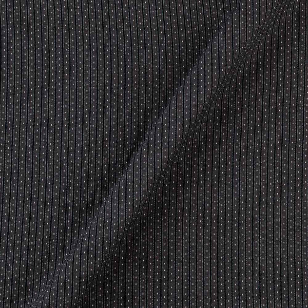 Buy Cotton Grey X Black Colour Jacquard Kantha Stripes Fabric Online 9984EA1