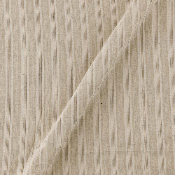 Buy Jacquard Stripes Off White Colour Dobby Cotton Fabric Online