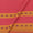 Cotton Carrot Pink Colour Kantha Stripes with Jacquard Daman Border Fabric Online 9984EI4