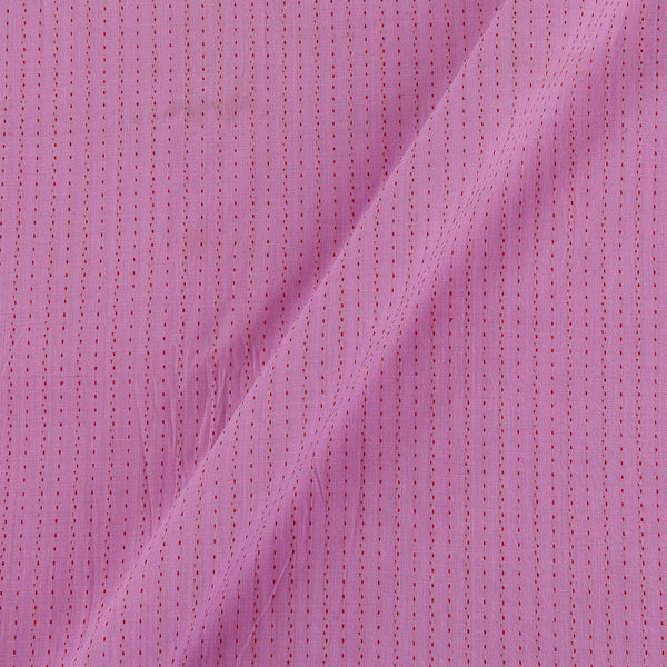 Cotton Purple Pink Colour Kantha Stripe 43 Inches Width Washed Fabric