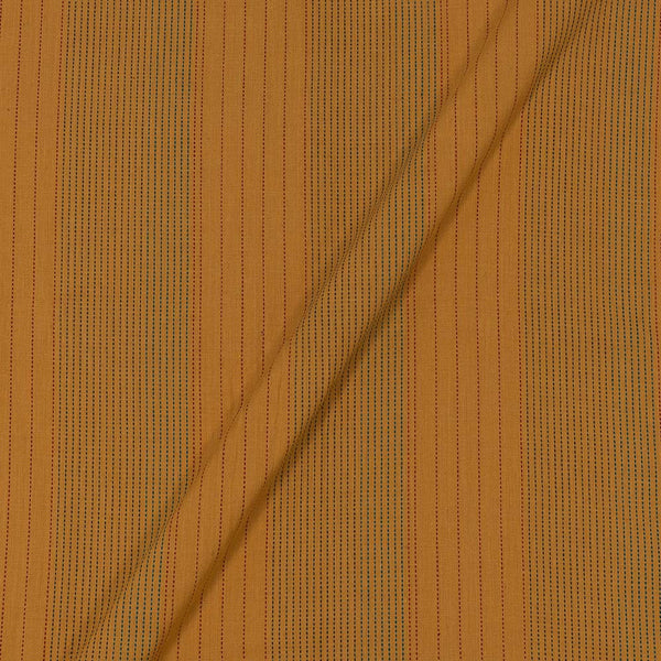 Cotton Apricot Colour 43 Inches Width Doriya [Kantha] Jacquard Panel Stripe Fabric freeshipping - SourceItRight