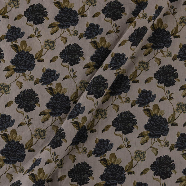 Soft Cotton Grey Colour Floral Jaal Print Fabric Online 9992DP4