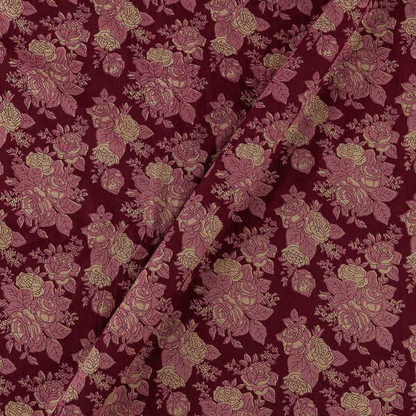 Soft Cotton Magenta Colour Floral Print Fabric Online 9992DQ2