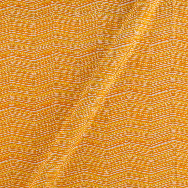 Buy Cotton Corn Yellow Colour Chevron Print Fabric 9992Q Online