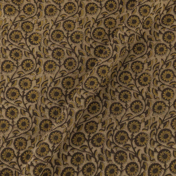 Cotton Vanaspati [Natural Dye] Beige Colour Jaal Hand Block Print 43 Inches Width Fabric