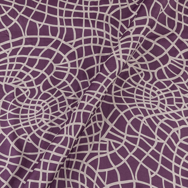 Premium Modal Satin Lilac Colour Abstract Print Fabric Online 9995N1