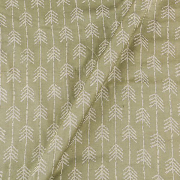 Premium Modal Satin Pastel Green Colour All Over Border Print Fabric Online 9995Q3