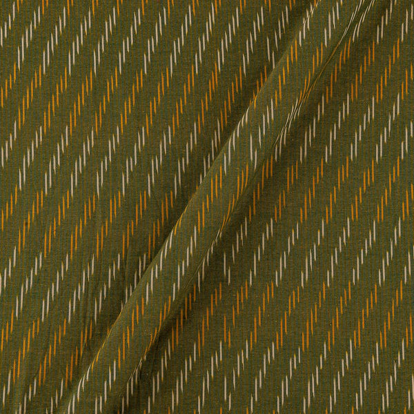 Cotton Ikat Green X Yellow Cross Tone Washed Fabric Online D9150AA5
