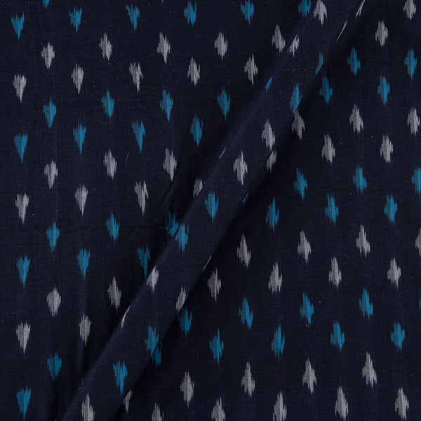 Cotton Ikat Midnight Blue X Black Cross Tone Washed Fabric Online D9150B4