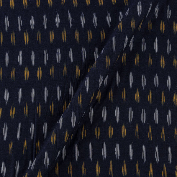 Cotton Ikat Midnight Blue X Black Cross Tone Washed Fabric Online D9150C11
