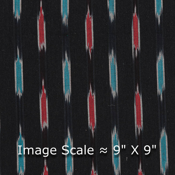 Buy Cotton Ikat Black Colour Washed Fabric Online D9150F5 - SourceItRight