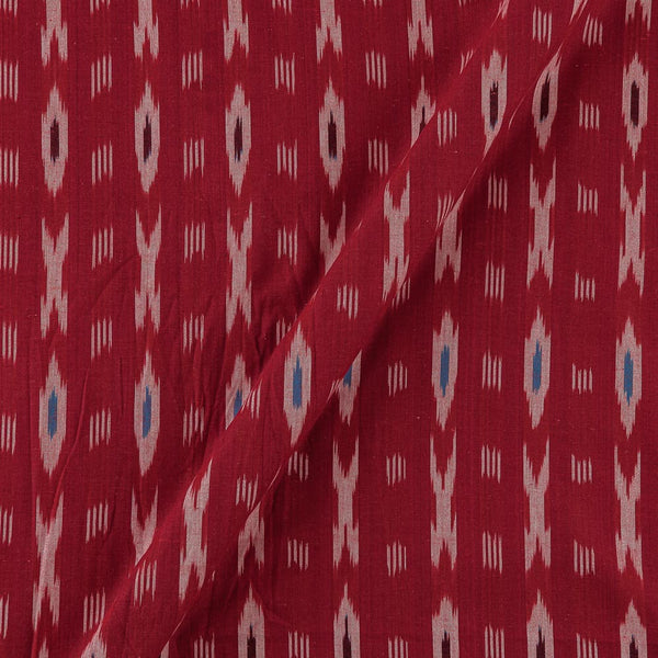 Cotton Ikat Red Colour Washed Fabric Online D9150I10