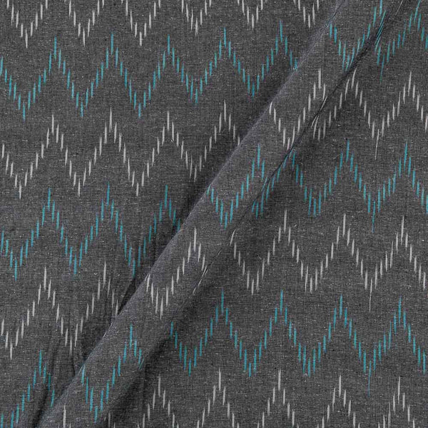 Cotton Ikat Grey X Black Cross Tone Washed Fabric Online D9150L19