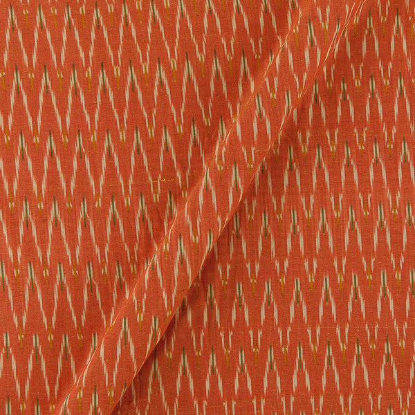 Cotton Ikat Fanta Orange Colour Washed Fabric Online D9150M2