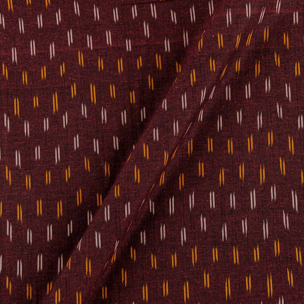 Buy Cotton Ikat Maroon X Black Cross Tone Washed Fabric Online D9150S1