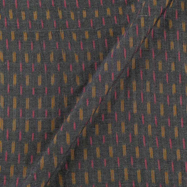 Cotton Ikat Grey X Black Cross Tone Washed Fabric Online D9150T1