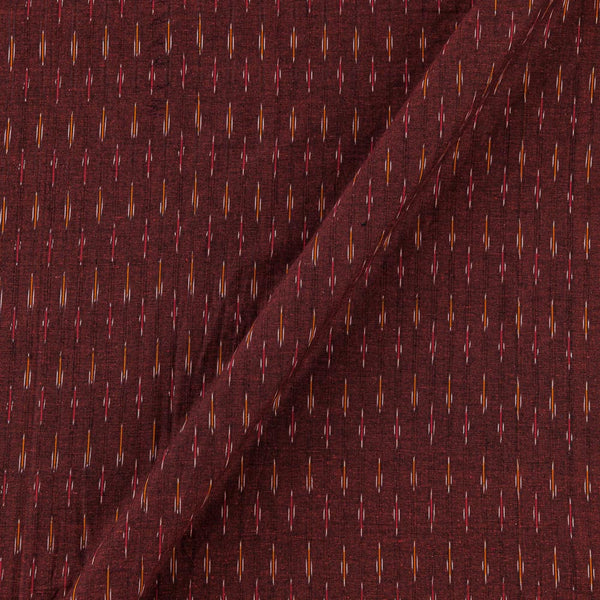 Cotton Ikat Maroon X Black Cross Tone Fabric Online D9150W1