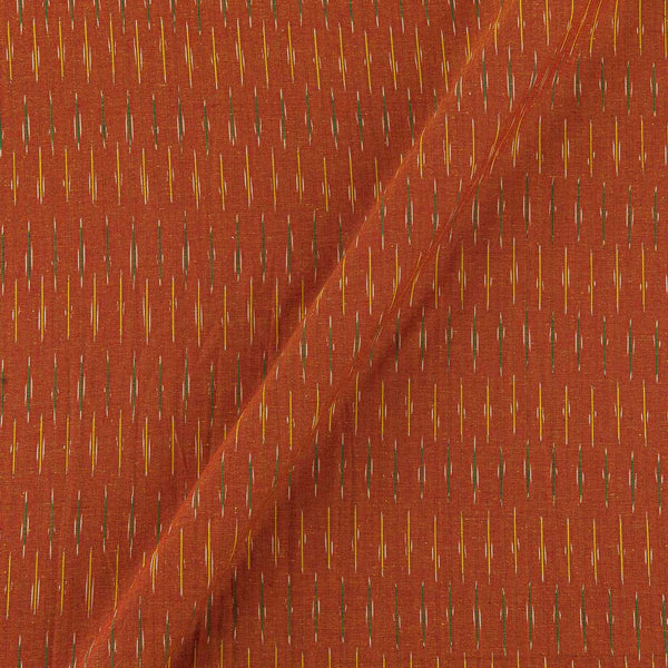 Cotton Ikat Rust Orange Colour Fabric Online D9150W7