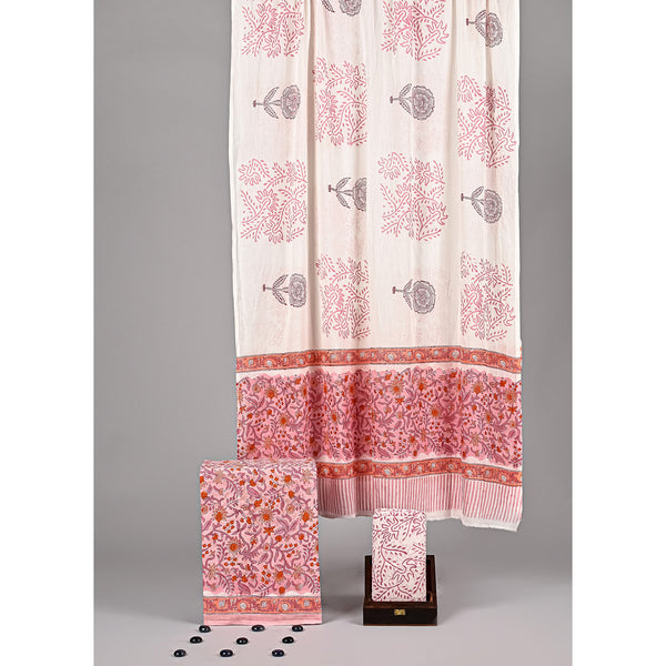 COTTON HANDBLOCK PRINTED SUIT SET