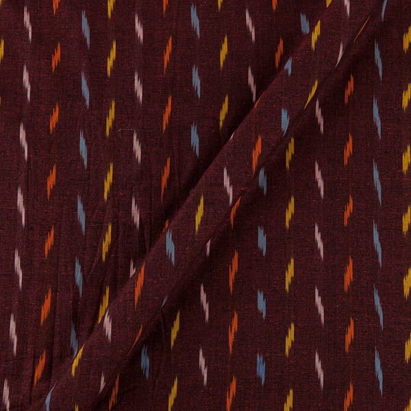 Cotton Ikat Magenta X Black Cross Tone Washed Fabric Online F9150G1