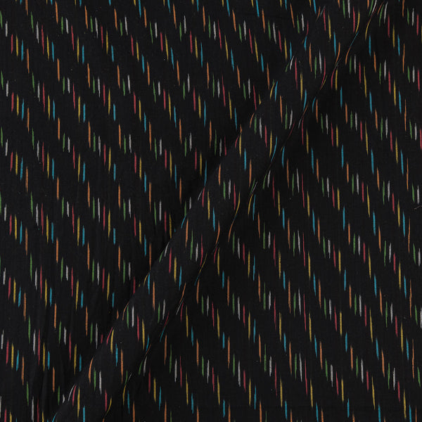 Cotton Ikat Black Colour Washed Fabric Online F9150T1