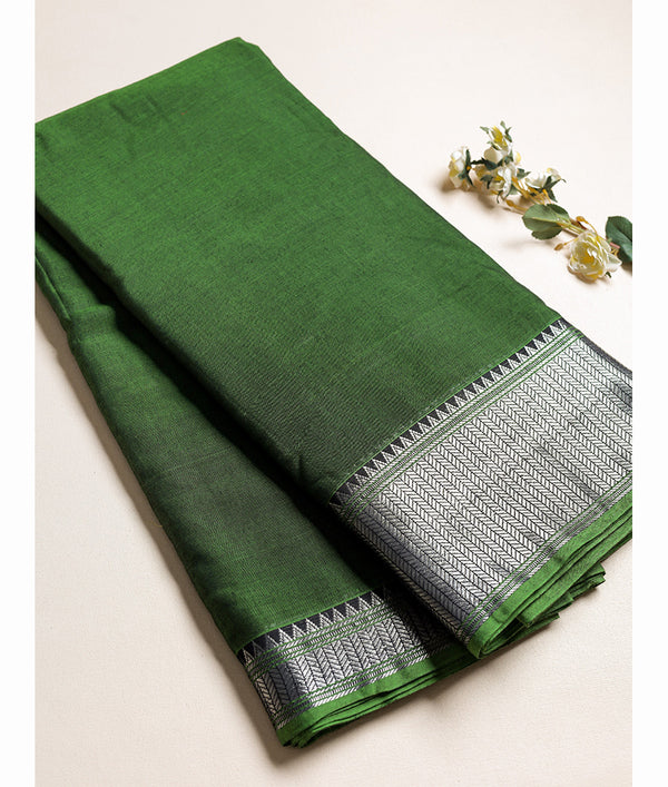 Handloom Cotton Narayanpet Zari Border Fabric