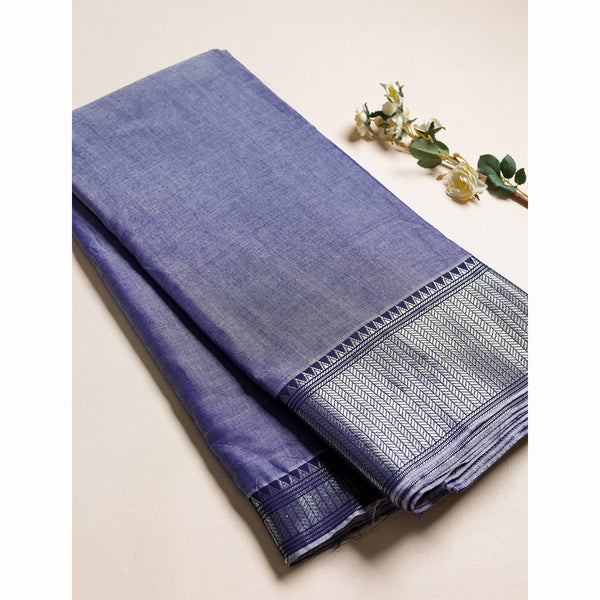 Handloom Cotton Narayanpet Zari Border Fabric