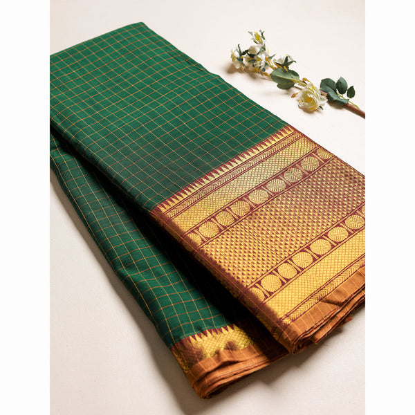 Handloom Cotton Narayanpet Zari Border Fabric