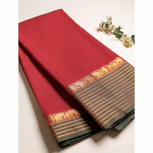 Handloom Cotton Narayanpet Zari Border Fabric