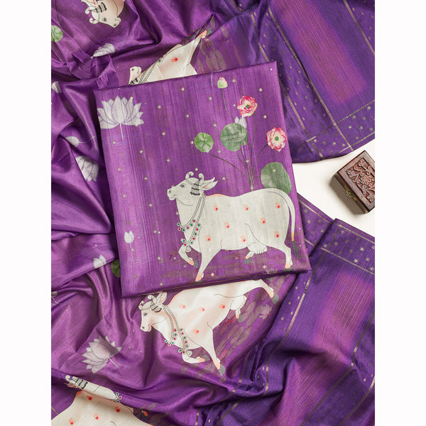 Tussar Silk Pichwai Set