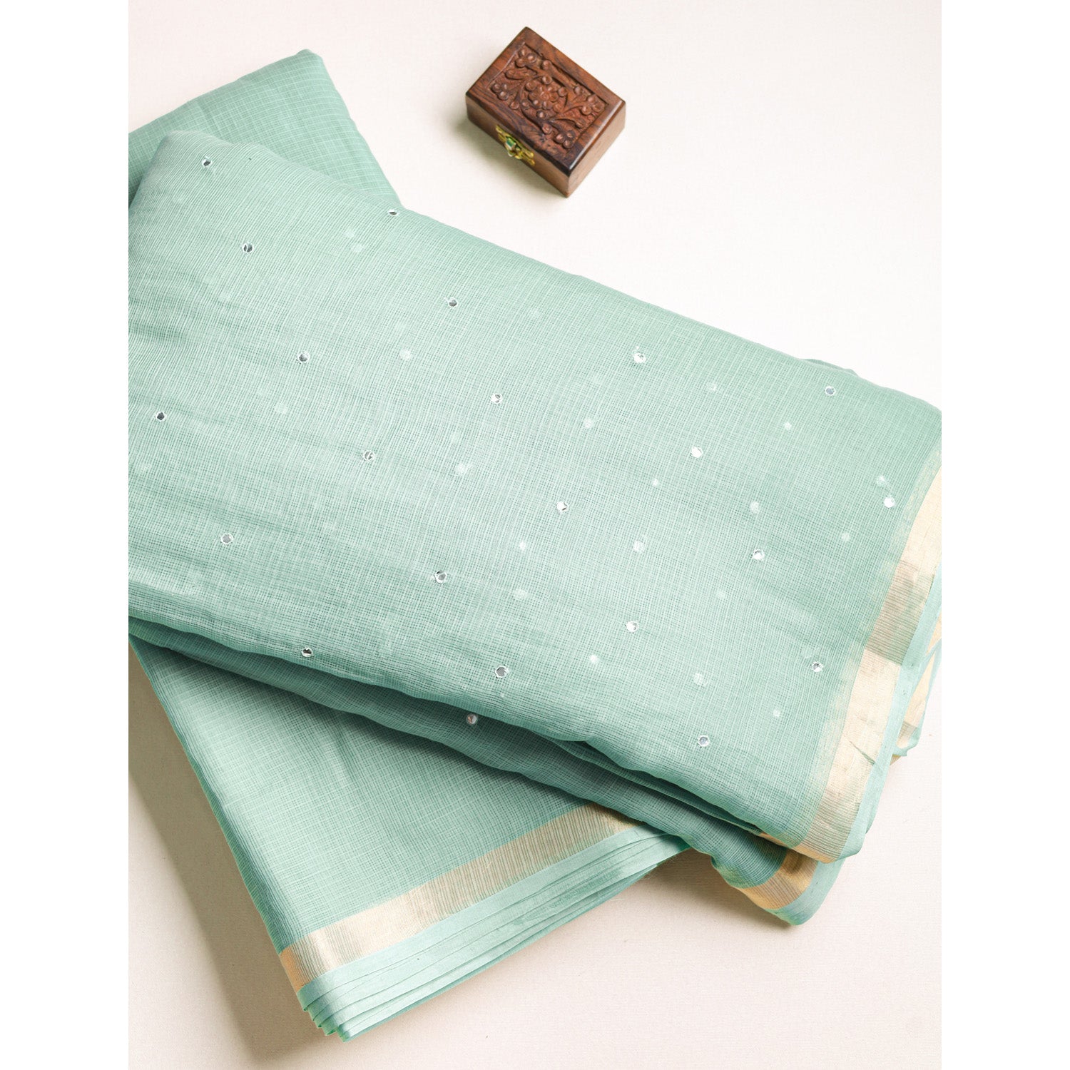 PURE COTTON KOTA MIRRORWORK & PLAIN FABRICS